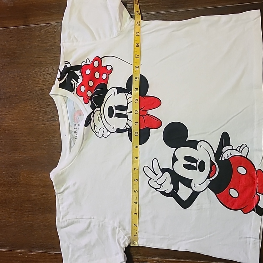 Disney Mickey and Minnie Mouse White T-Shirt - Size Large - Picture 7 of 8